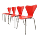 Model 3107 chairs by Arne Jacobsen for Fritz Hansen, Denmark, 1997, Set of 4