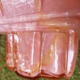 Art Deco pendant lamp in pink glass