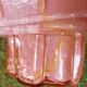 Art Deco pendant lamp in pink glass