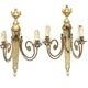 Pair of bronze wall sconces in Louis XVI style