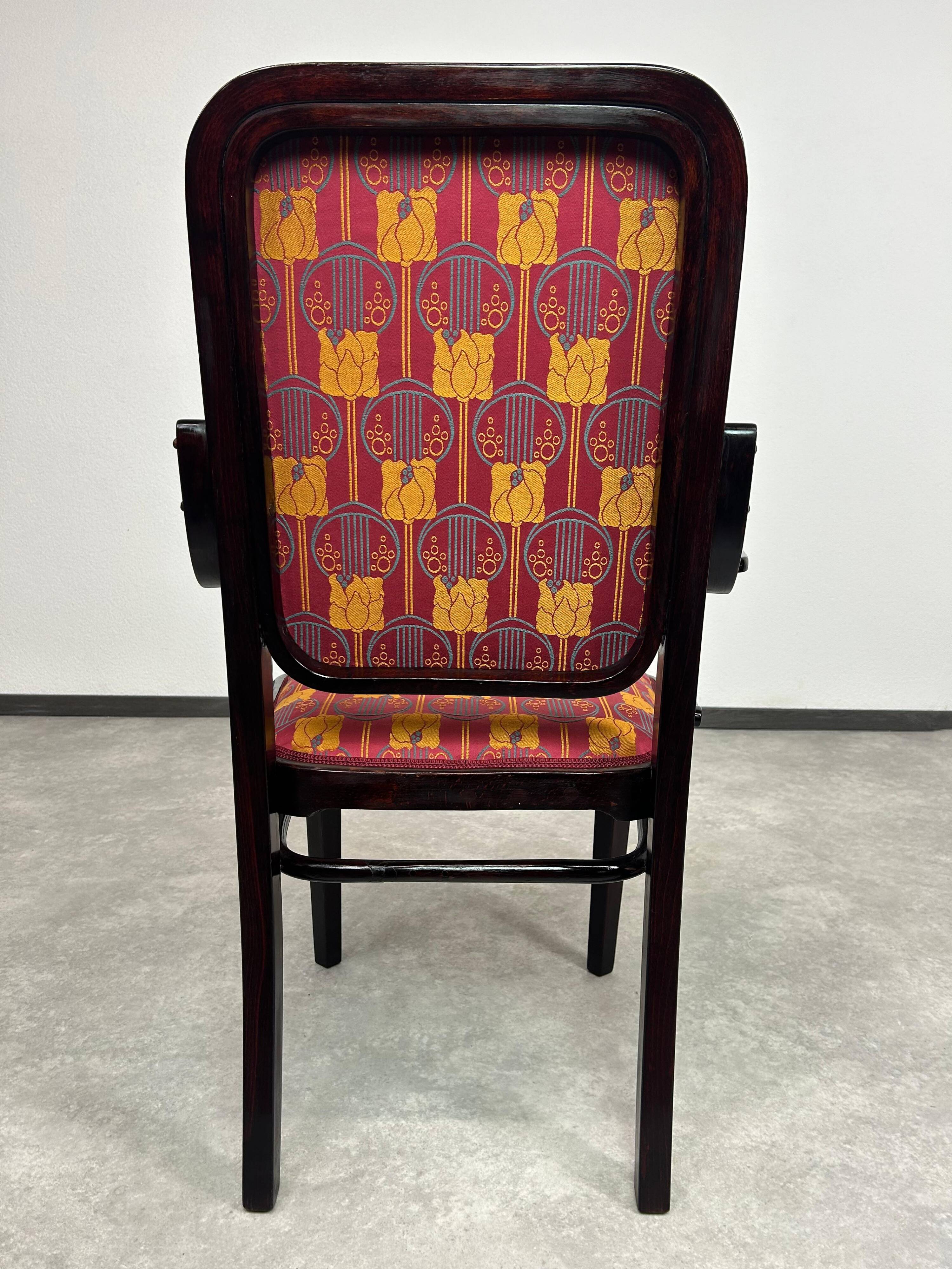 Art Nouveau office chair by Gustav Siegel for Thonet