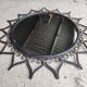 Vintage wrought iron sun mirror 50 60