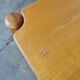 Square coffee table in solid blond wood 80s