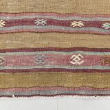 5x6 Unique Wall Hanging Option, Vintage Wool Area Kilim Rug, 148x191Cm