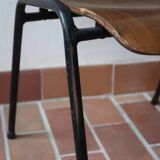 set of 10 vintage stackable chairs