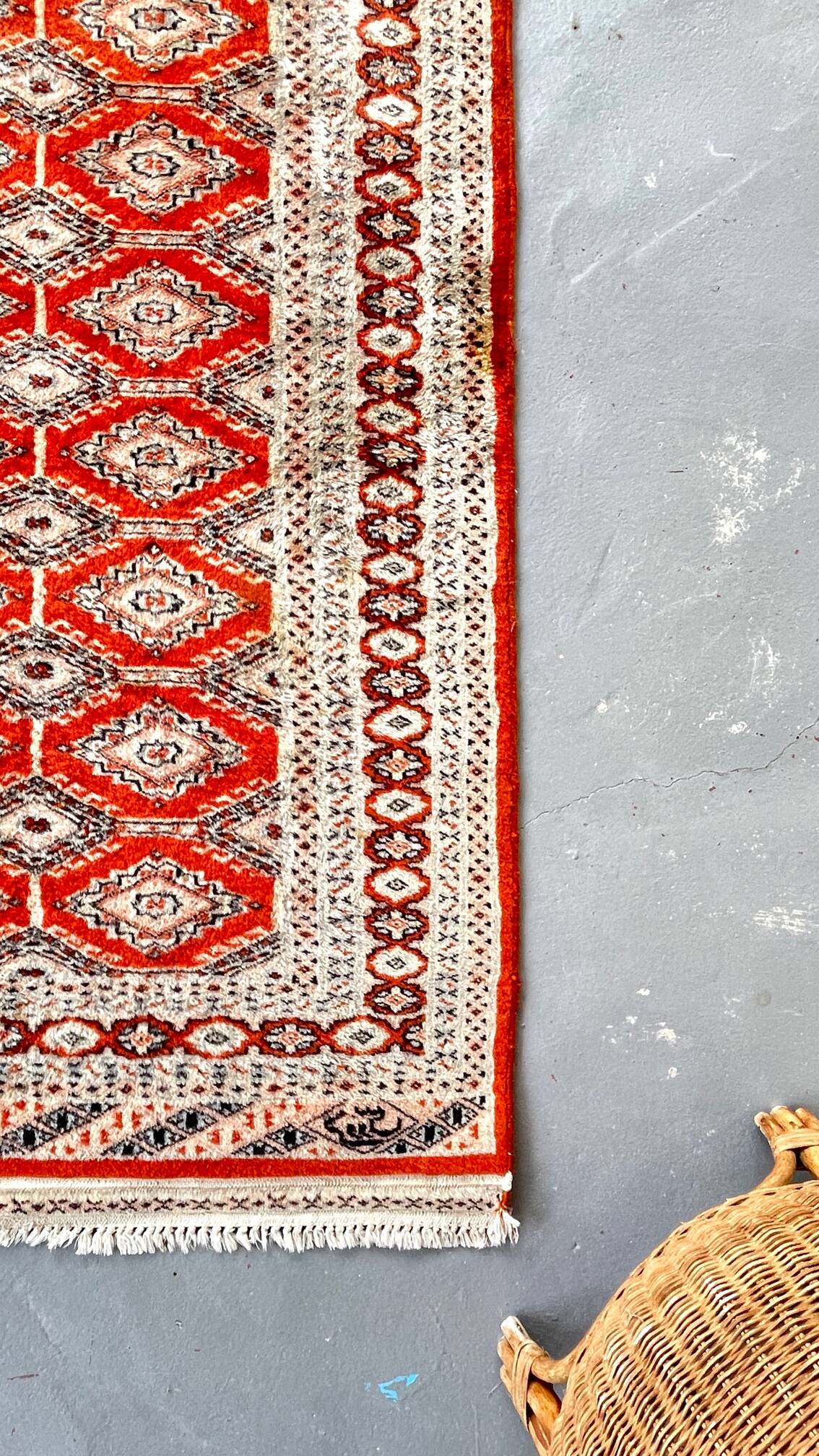 Vintage Red-Orange Persian Rug 172cm x 126cm