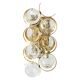 Golden brass and crystal wall light by Palwa, Germany, 1960s