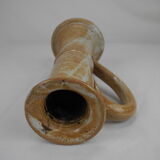Old vintage stoneware candle holder