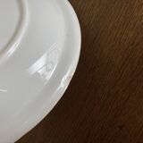 Set of 7 modernist flat plates Lunéville 1930 white earthenware