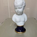 Child bust in limoges porcelain