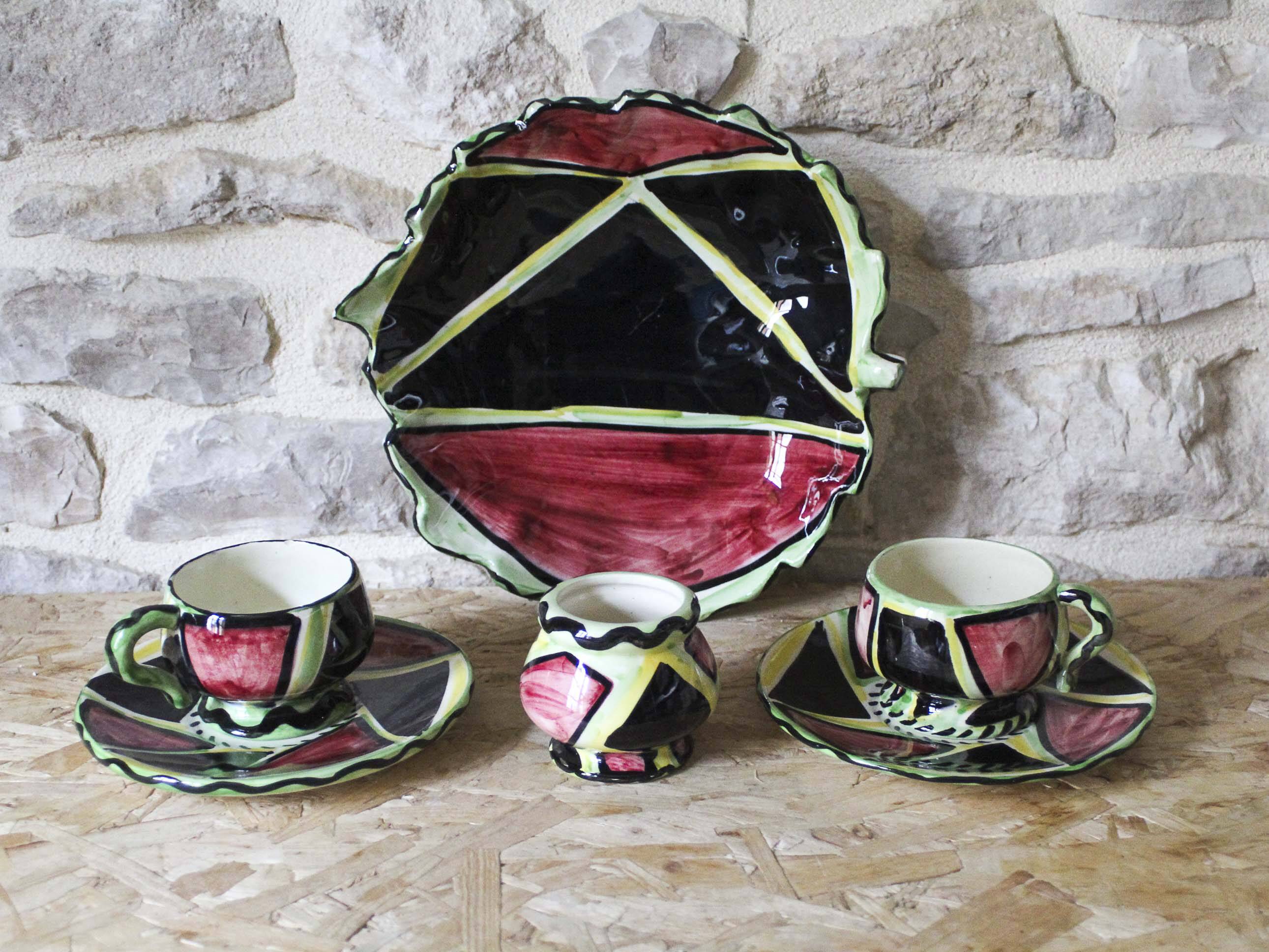 FASE Vallauris ceramic service from the 60s