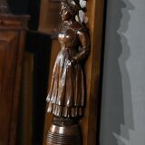 Important Miroir Régional en Chêne – Début XXe