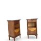 Tables de chevet italiennes en placage d'acajou avec de splendides