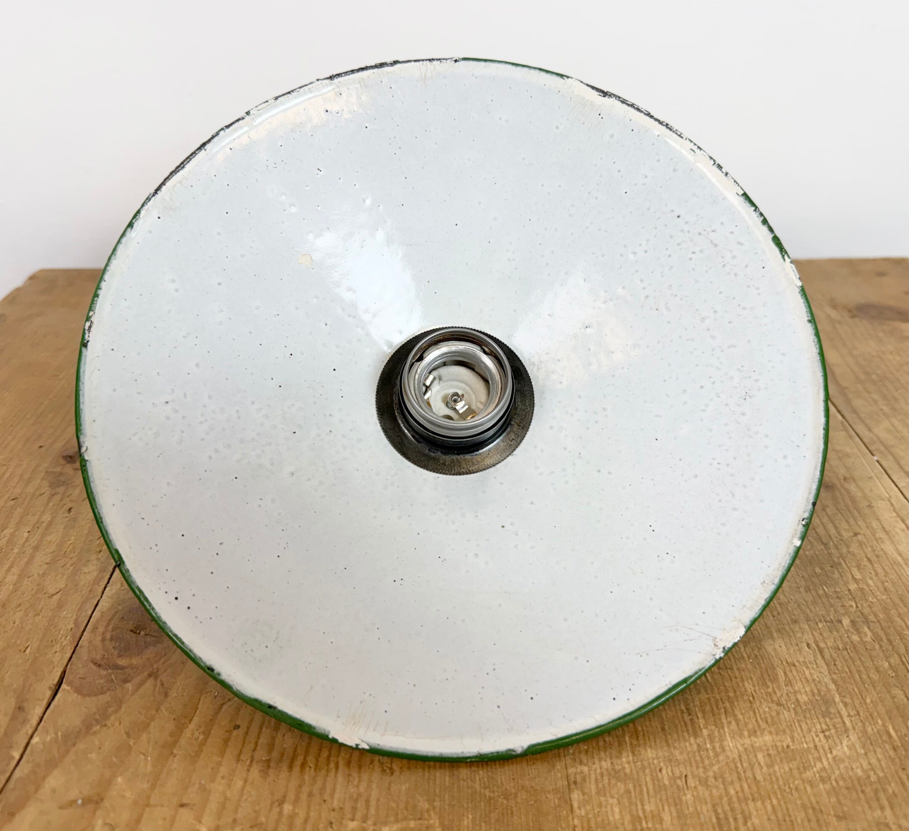 Industrial Green Enamel Light, 1950s