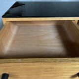 Vintage oak compass leg desk