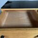 Bureau vintage pied compas en chêne