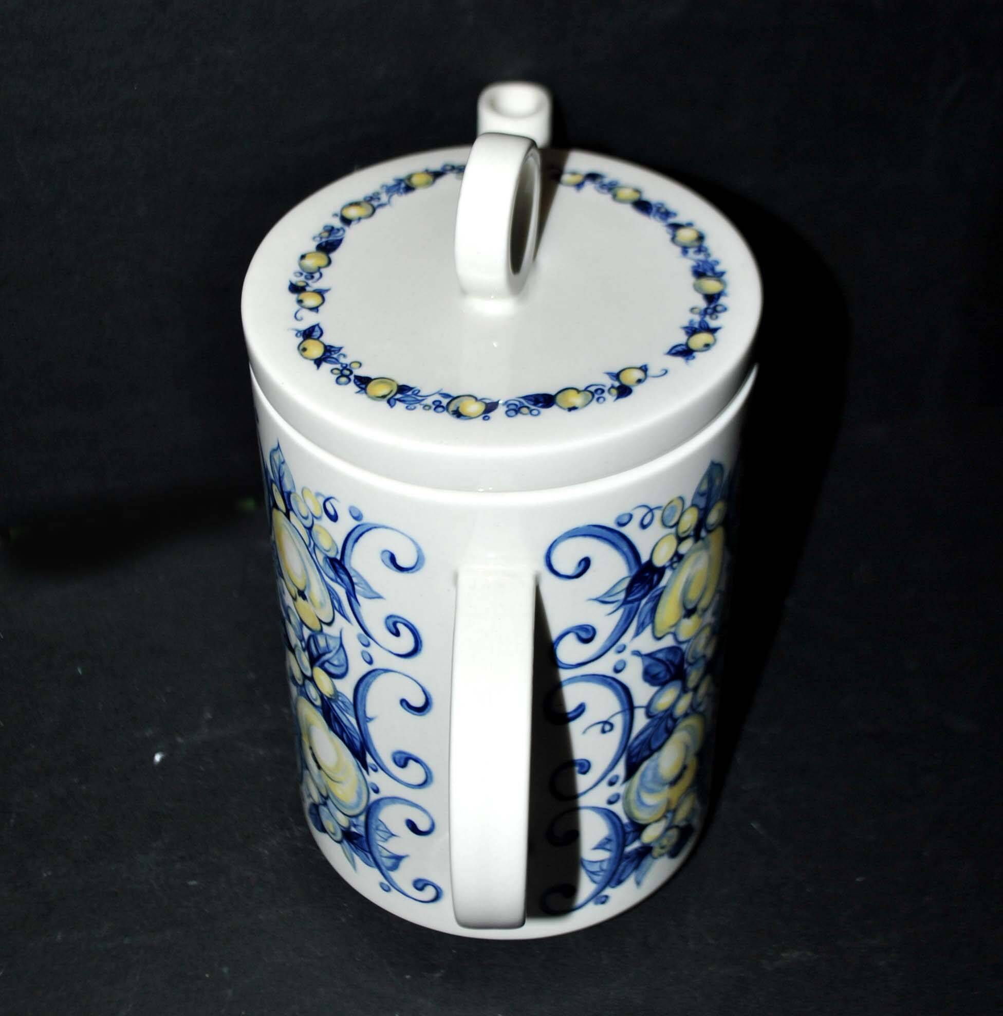 Vintage cadiz porcelain coffee and tea maker villeroy & boch design 1970s