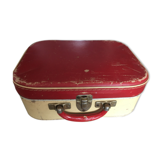 Authentic cardboard suitcase from the 60s