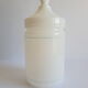 Old cotton bathroom pot in vintage opal year 1970
