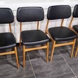 Series of 4 Scandinavian chairs, 1970s