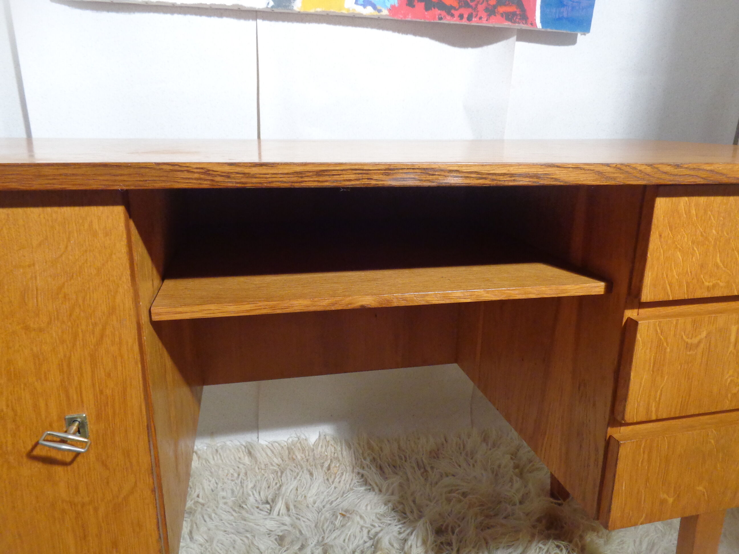 Vintage desk from the 60s in light wood