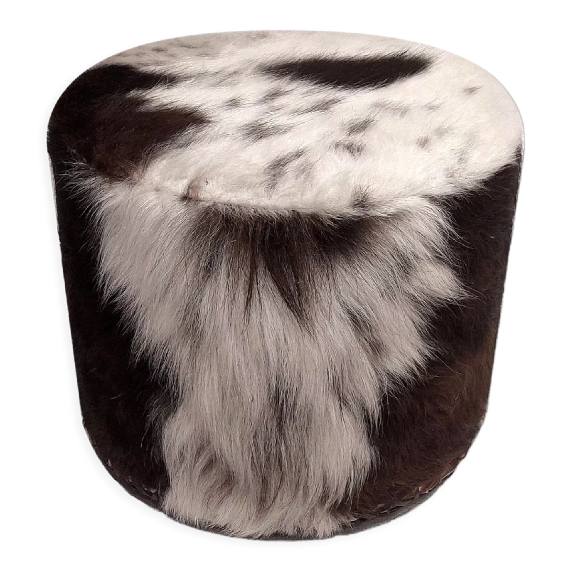 Pouf in cowhide, 1970s