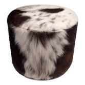 Pouf in cowhide, 1970s