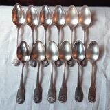 Old Christofle 57-piece shell model cutlery set
