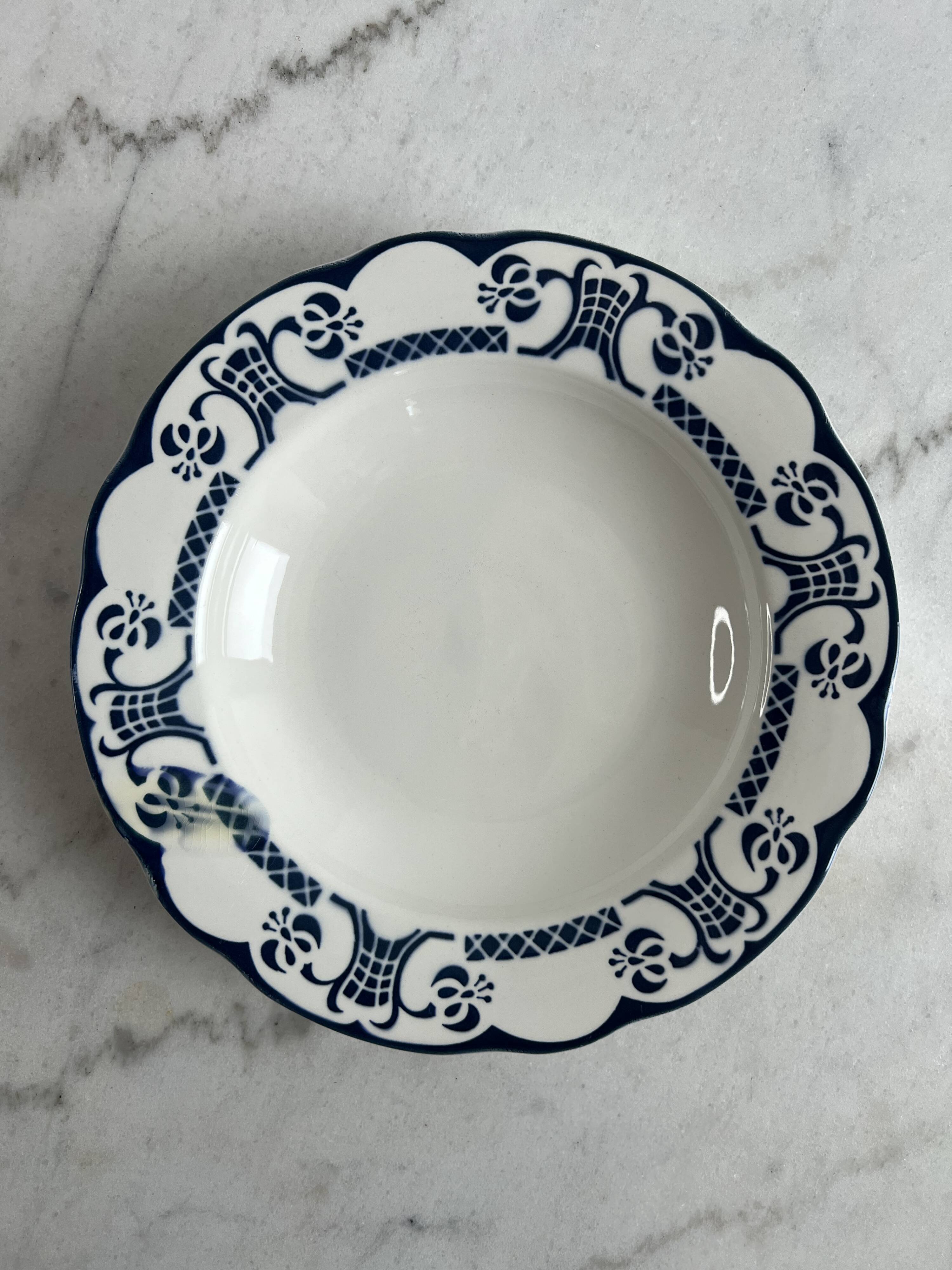 Set of 2 deep plates Marie Christine Sarreguemines