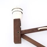Applique extensible en bois par Translandia, années 70