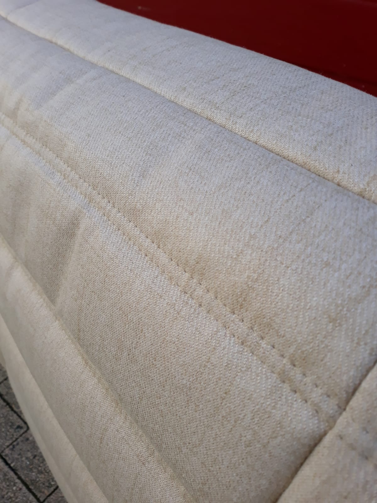Togo beige wool sofa