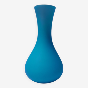 Vase Murano par Carlo Moretti - Opaline de Florence bleu ciel - Années 70