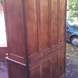 Beautiful furniture with sliding shutter of notary in oak years 30/40!! Curtain Cabinet, industrial, loft....