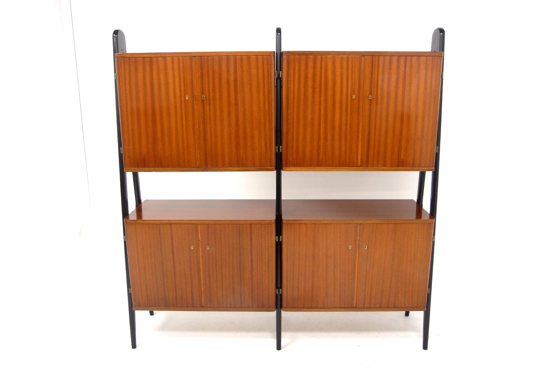 Scandinavian "double" mahogany cabinet, Sweden, 1960