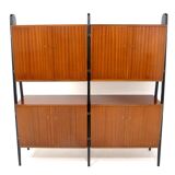 Scandinavian "double" mahogany cabinet, Sweden, 1960