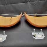 Pair of Art Deco sconces in glass paste