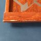 Two wooden and glass trays