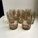 Lot de 10 verres à eau en verre fumé années 70