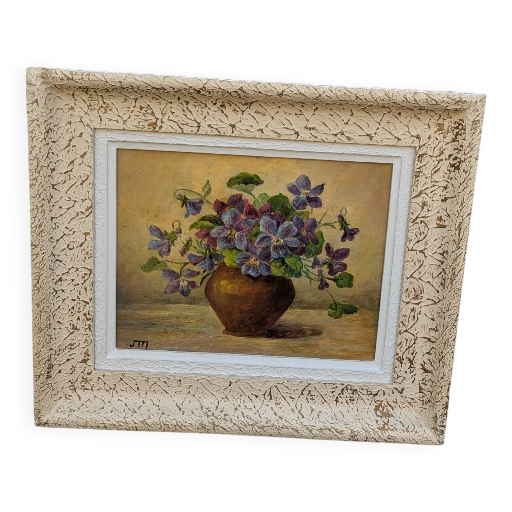 Tableau ancien de fleurs