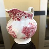 Pitcher with floral and country decoration