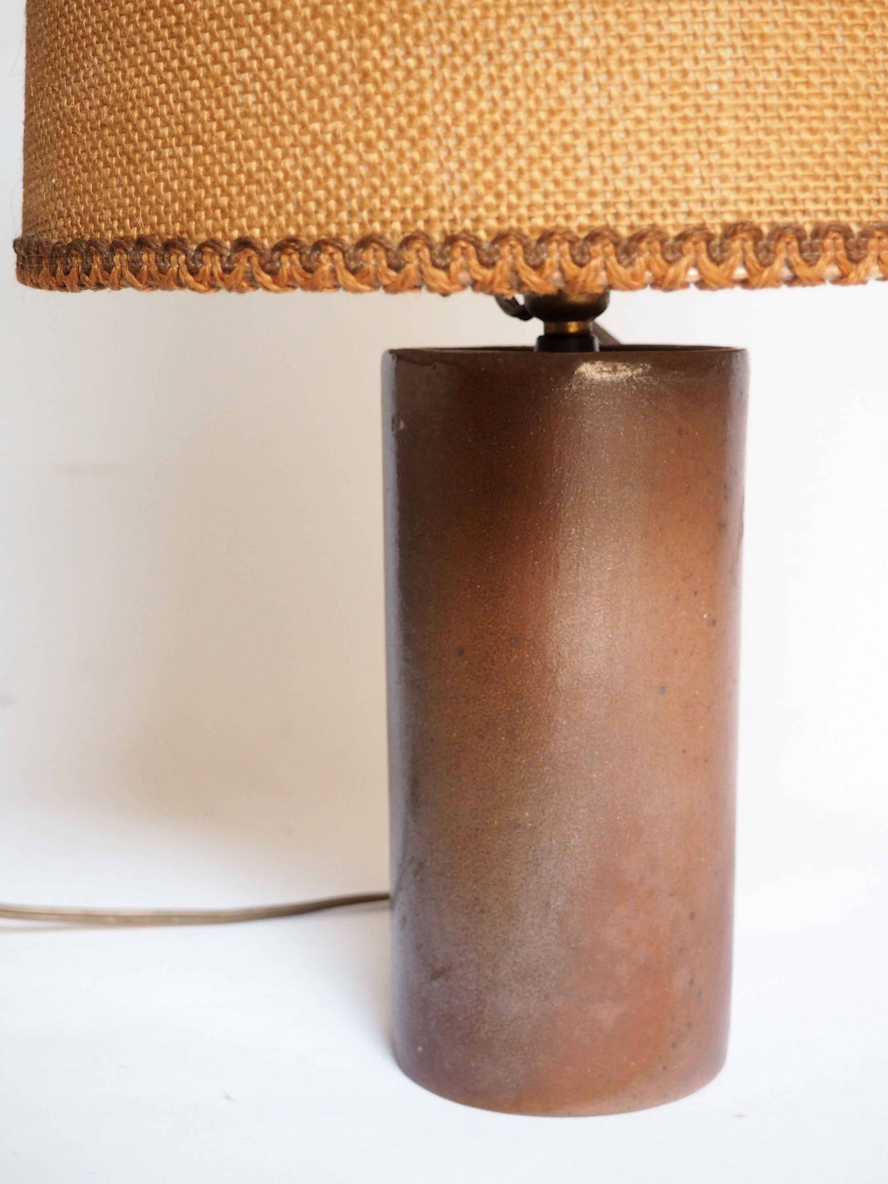 Lampe céramique tube grès