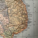 Lithograph engraving on Indochina of 1897