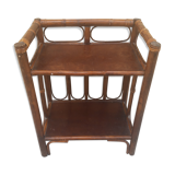 Vintage rattan bedside table