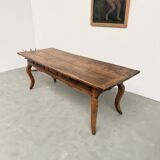 19th century walnut drapery table 2m1