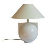 Racket white ceramic lamp base, Ikea, 1989