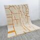 Handwoven natural wool rug, size 1.4/2.6 m.
