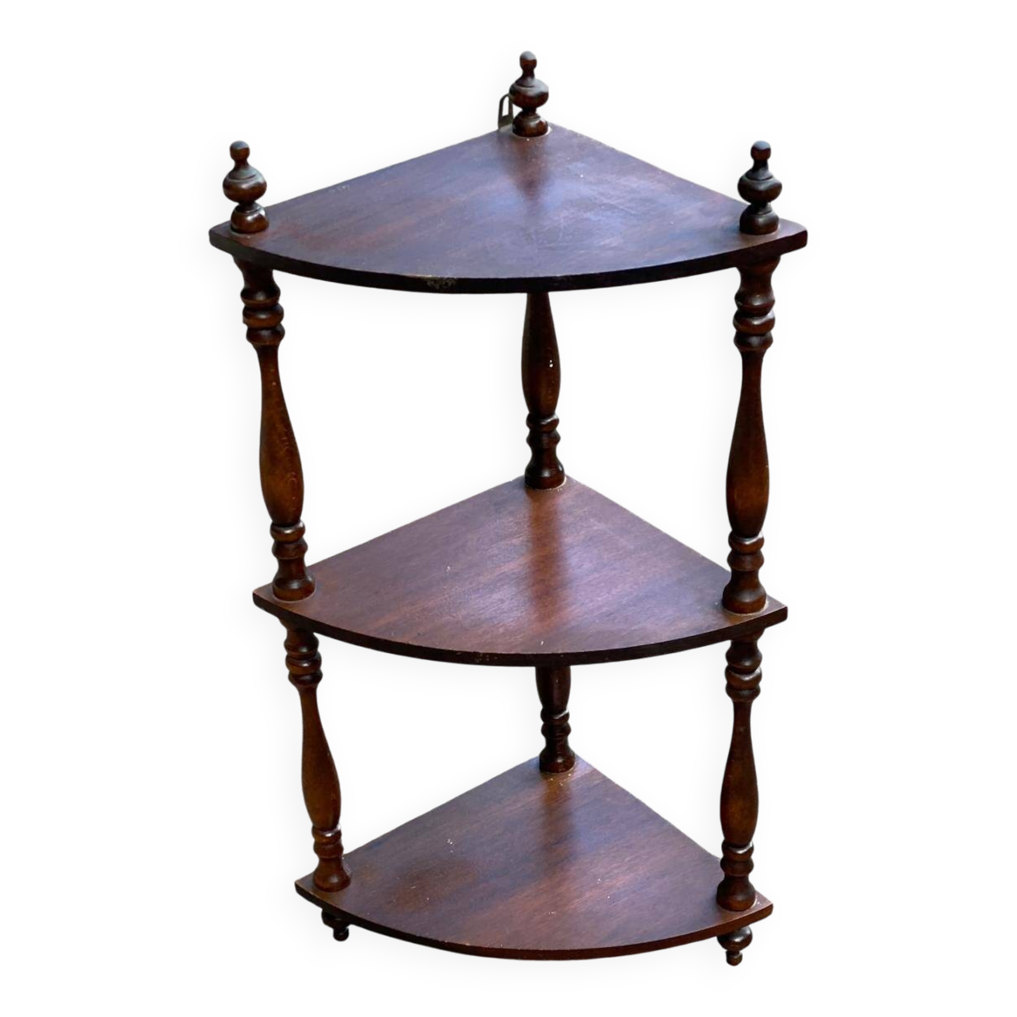 Étagère d'angle vintage en bois