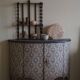 19th-century painted pine wardrobe, Italian cabinetmaker, made in Tuscany.