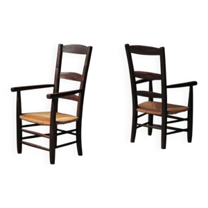 Paire de fauteuils en - 1950