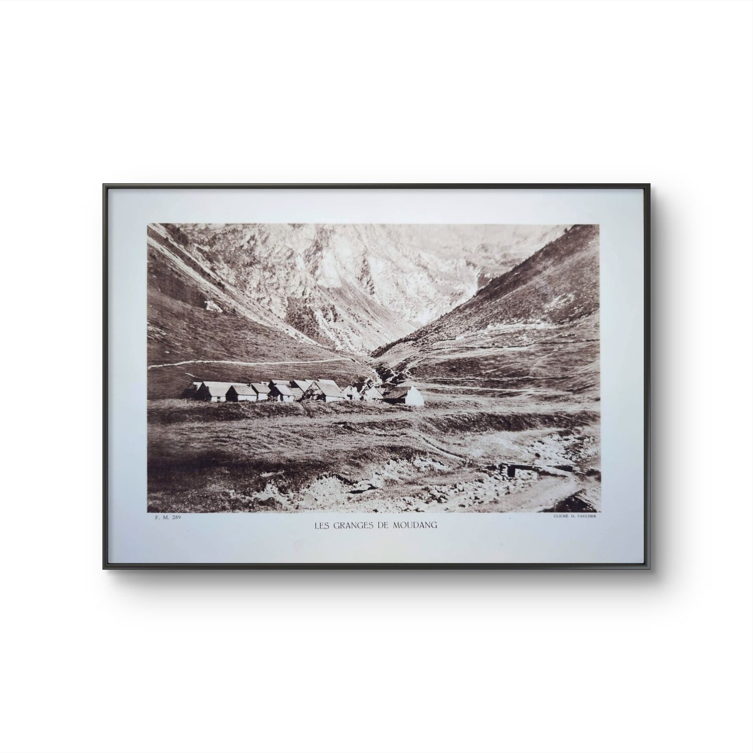 The barns of Moudang, Hautes-Pyrénées, photo printed in 1937.